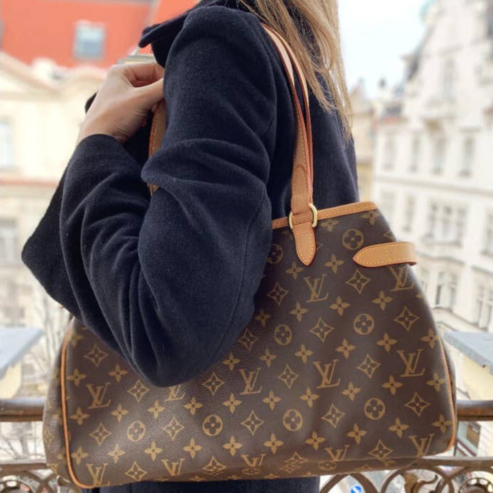 💎✨BEAUTIFUL✨💎 Authentic LOUIS VUITTON Leather Batignolles Horizontal Bag Brown